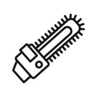 Chainsaw icon mark in filled style vector