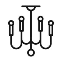 Chandelier icon mark in filled style vector