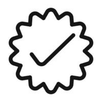 Check list blue tick icon mark in filled style vector