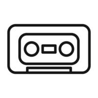 Cassette tape icon mark in filled style vector