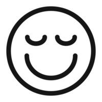 Calm Emoji icon mark in filled style vector