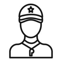 coach icon mark in filled style vector