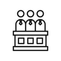 committee board icon mark in filled style vector