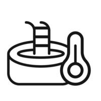 Cold plunge icon mark in filled style vector