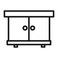 Credenza icon mark in filled style vector