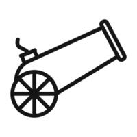 Cannon icon mark in filled style vector