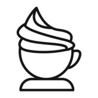 cappuccino icon mark in filled style vector