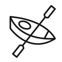 canoe icon mark in filled style vector