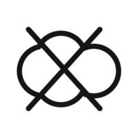 cloud sync disable icon mark in filled style vector