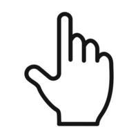 Clicking finger icon mark in filled style vector
