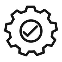 Easy Installation icon mark in filled style vector
