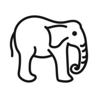 Elephant icon mark in filled style vector