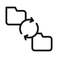 Data exchange icon mark in filled style vector