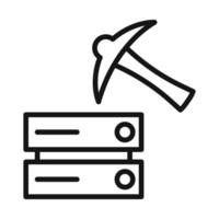 Data Mining icon mark in filled style vector