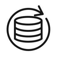 Data Recovery icon mark in filled style vector