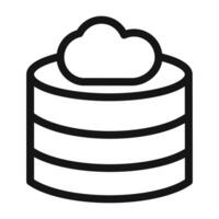 Data storage icon mark in filled style vector