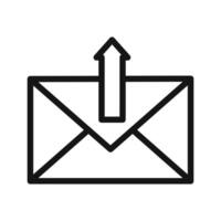 email or mail send icon mark in filled style vector