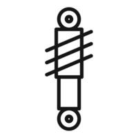 damper icon mark in filled style vector