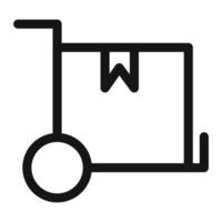 delivery forklift cart icon mark in filled style vector