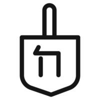 dreidel icon mark in filled style vector