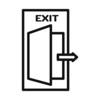 exit door icon mark in filled style vector