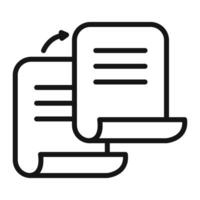 Duplicate file icon mark in filled style vector
