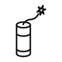 dynamite icon mark in filled style vector