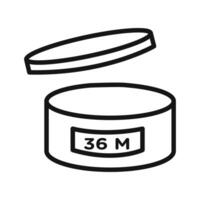 Expiration date icon mark in filled style vector