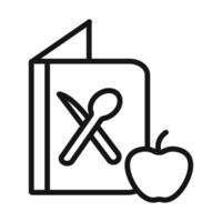 diet menu icon mark in filled style vector