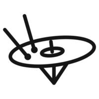 Cymbal icon mark in filled style vector