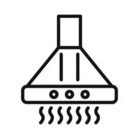 Extractor Hood icon mark in filled style vector