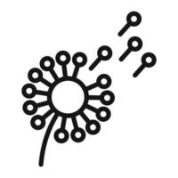 dandelion icon mark in filled style vector