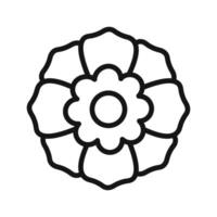 dianthus icon mark in filled style vector