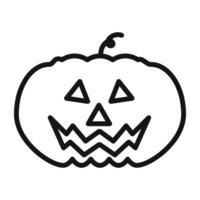 Halloween pumpkin icon mark in filled style vector