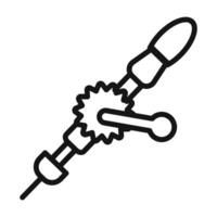 Hand drill icon mark in filled style vector