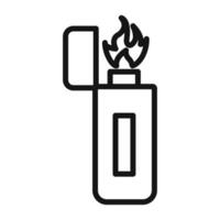 fire lighter icon mark in filled style vector