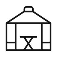 Gazebo icon mark in filled style vector