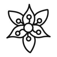 gladiolus icon mark in filled style vector