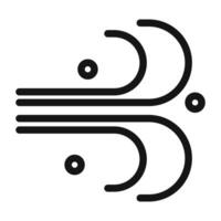 gust icon mark in filled style vector