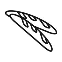 French bread icon mark in filled style vector