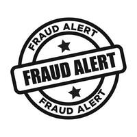 Fraud Alert icon mark in filled style vector