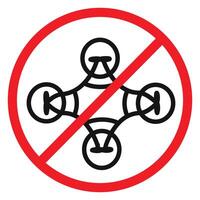 Forbidden Copter icon mark in filled style vector