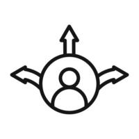 Flexibility icon mark in filled style vector