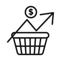 Food inflation icon mark in filled style vector
