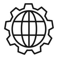 Globalization icon mark in filled style vector