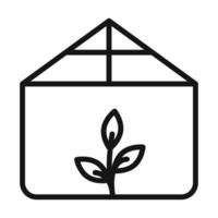 Greenhouse icon mark in filled style vector