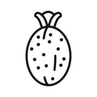Feijoa icon mark in filled style vector