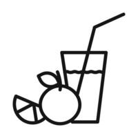 Fruit juice icon mark in filled style vector