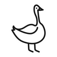 Goose icon mark in filled style vector