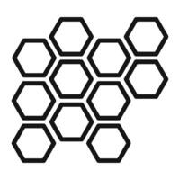 Honeycomb icon mark in filled style vector